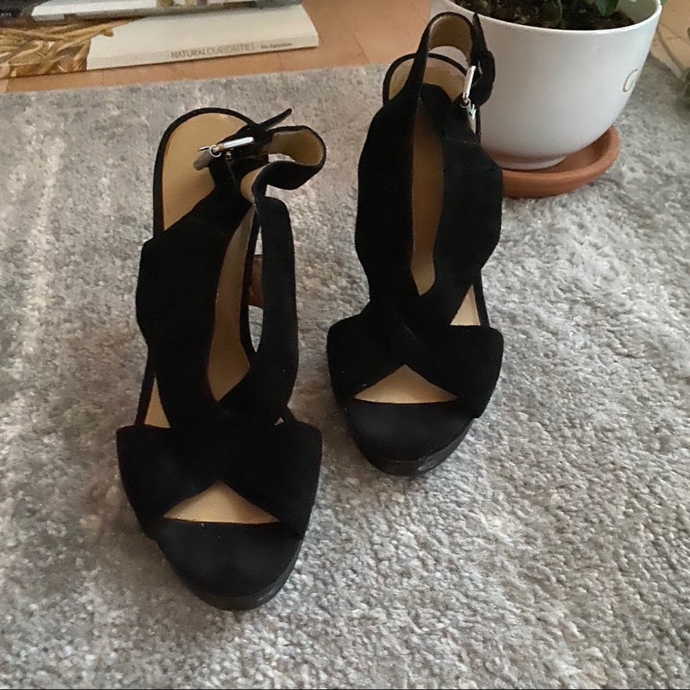 nine west criss cross strappy high heels